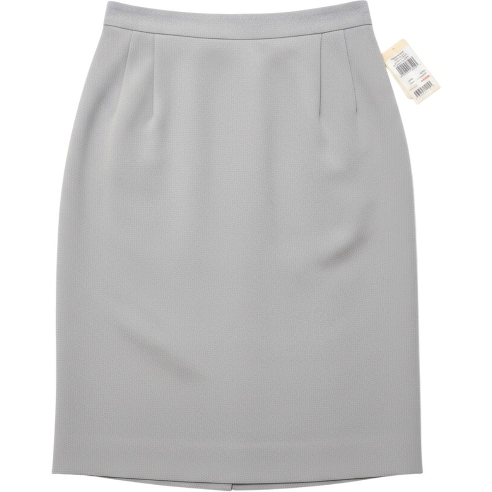 Zelda Platinum Blue Pencil Skirt Made in USA Sz 4 Professional Quiet Luxury